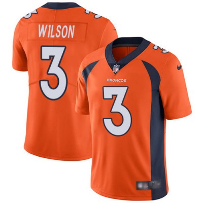 Nike Denver Broncos #3 Russell Wilson Orange Team Color Men's Stitched NFL Vapor Untouchable Limited Jersey